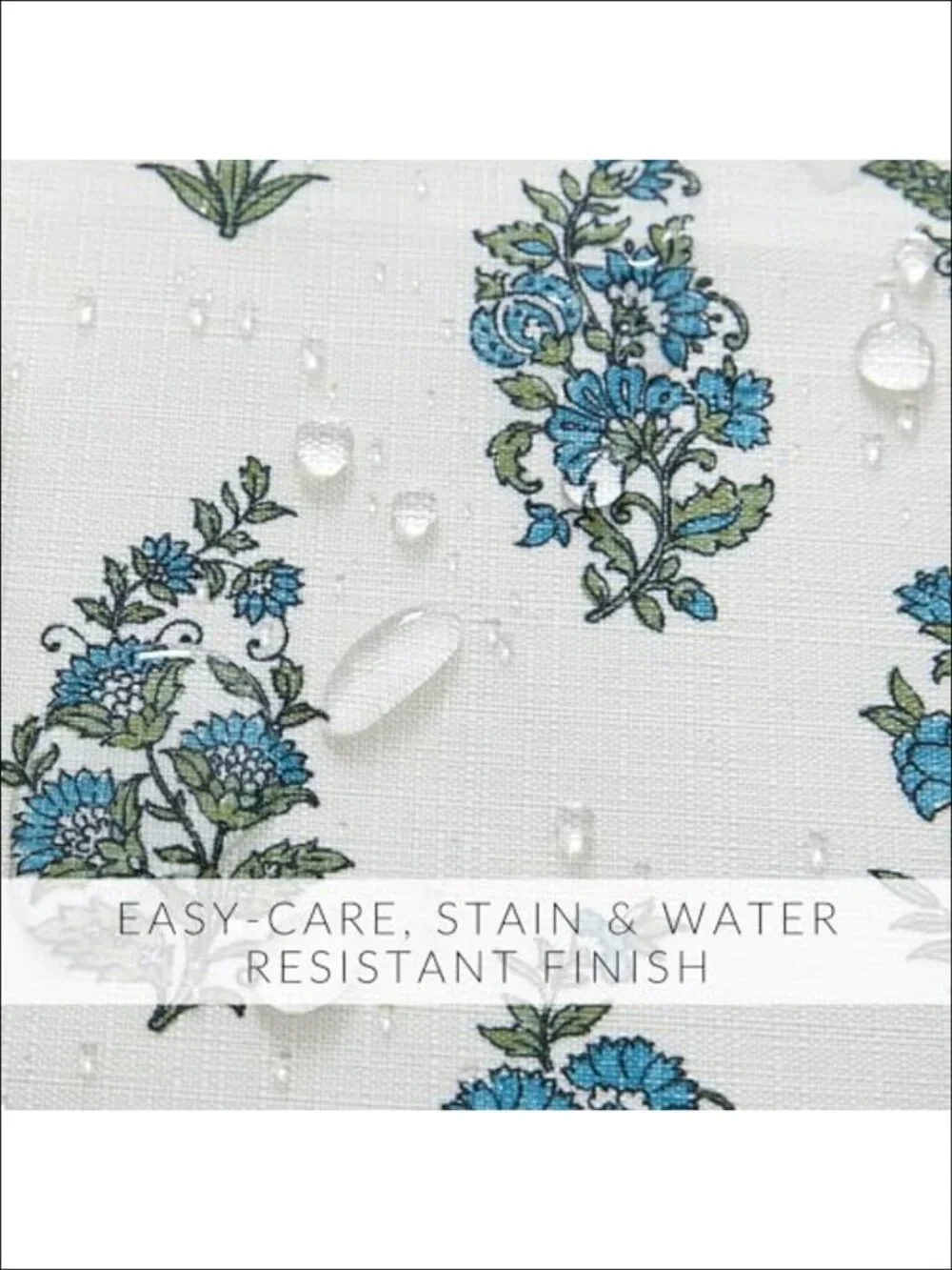 Block Print Tablecloth Stain Water Resistant Indoor Outdoor 60x120